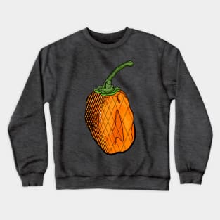 Habanero Chilli Pepper Sticker Spicy Hot Jalapeno Carolina Reaper Crewneck Sweatshirt